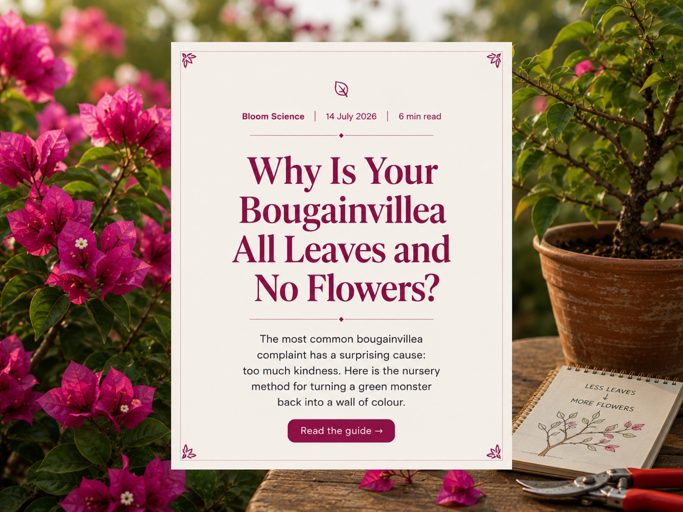 Why Is Your Bougainvillea All Leaves and No Flowers?